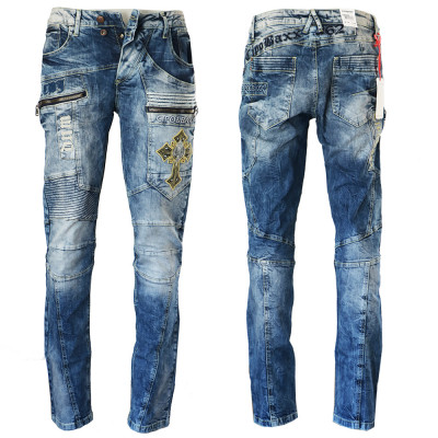 CIPO & BAXX nohavice pánske CD293 L:34 regular fit jeans džíny