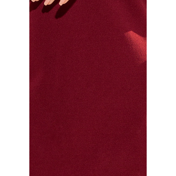 190-8 MARGARET sukienka z koronką na rękawkach - BORDOWA