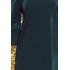 190-7 MARGARET sukienka z koronką na rękawkach - ZIELEŃ BUTELKOWA