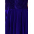 210-4 NICOLLE - sukienka z dłuższym tyłem z koronkowym dekoltem - CHABROWA