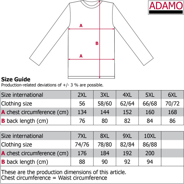 ADAMO pyžamo pánske GUSTAV 590 nadmerná veľkosť dlhý rukáv