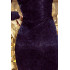 170-7 Koronkowa sukienka z długim rękawkiem i DEKOLTEM - GRANATOWA